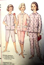 4006 PAJAMAS SS-LS TOP,BOTTOMS LENGTHS PROPORTION PATTERN 14 34